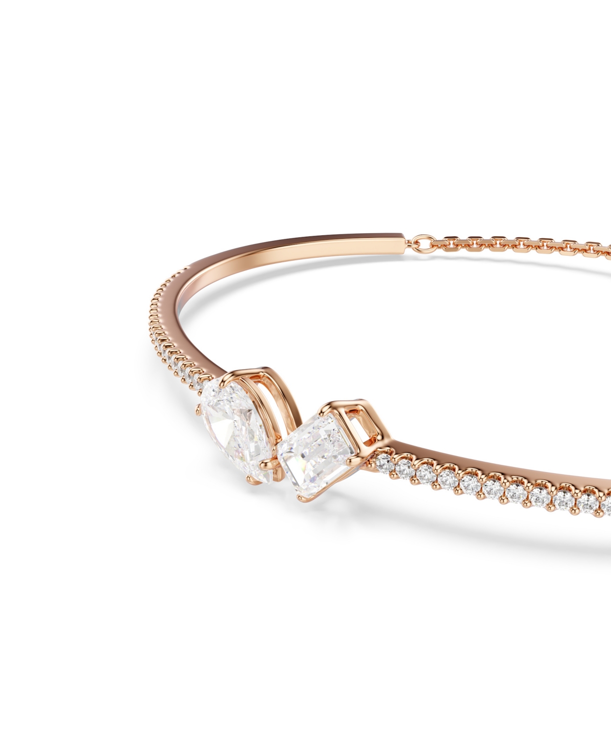 Swarovski Swaroski Mesmera Rose Gold-tone Plated Bangle In Gold