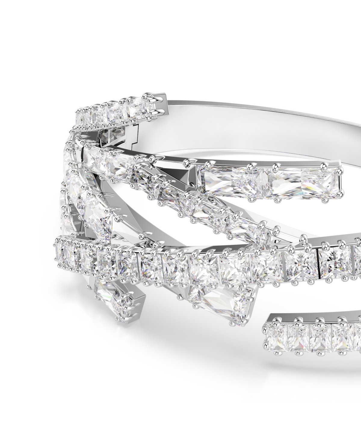 Swarovski Swaroski Matrix Rhodium Plated Bangle