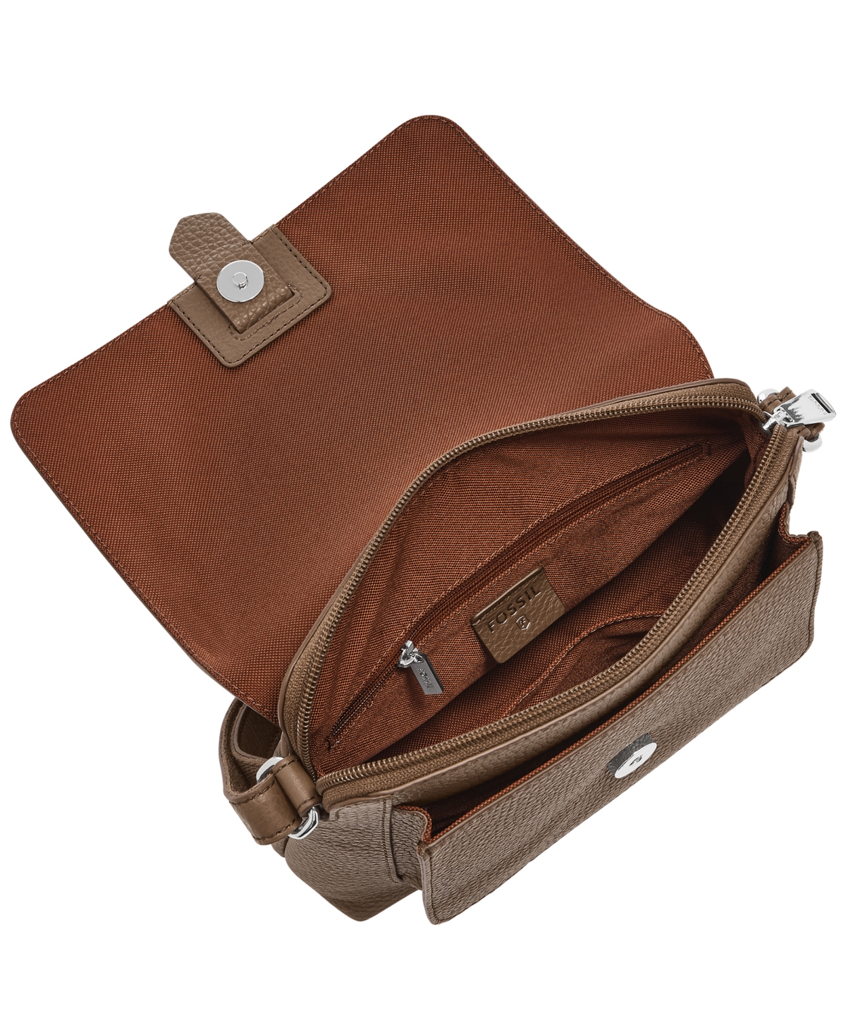 Fossil Kinley Small Leather Crossbody Bag In Yellow