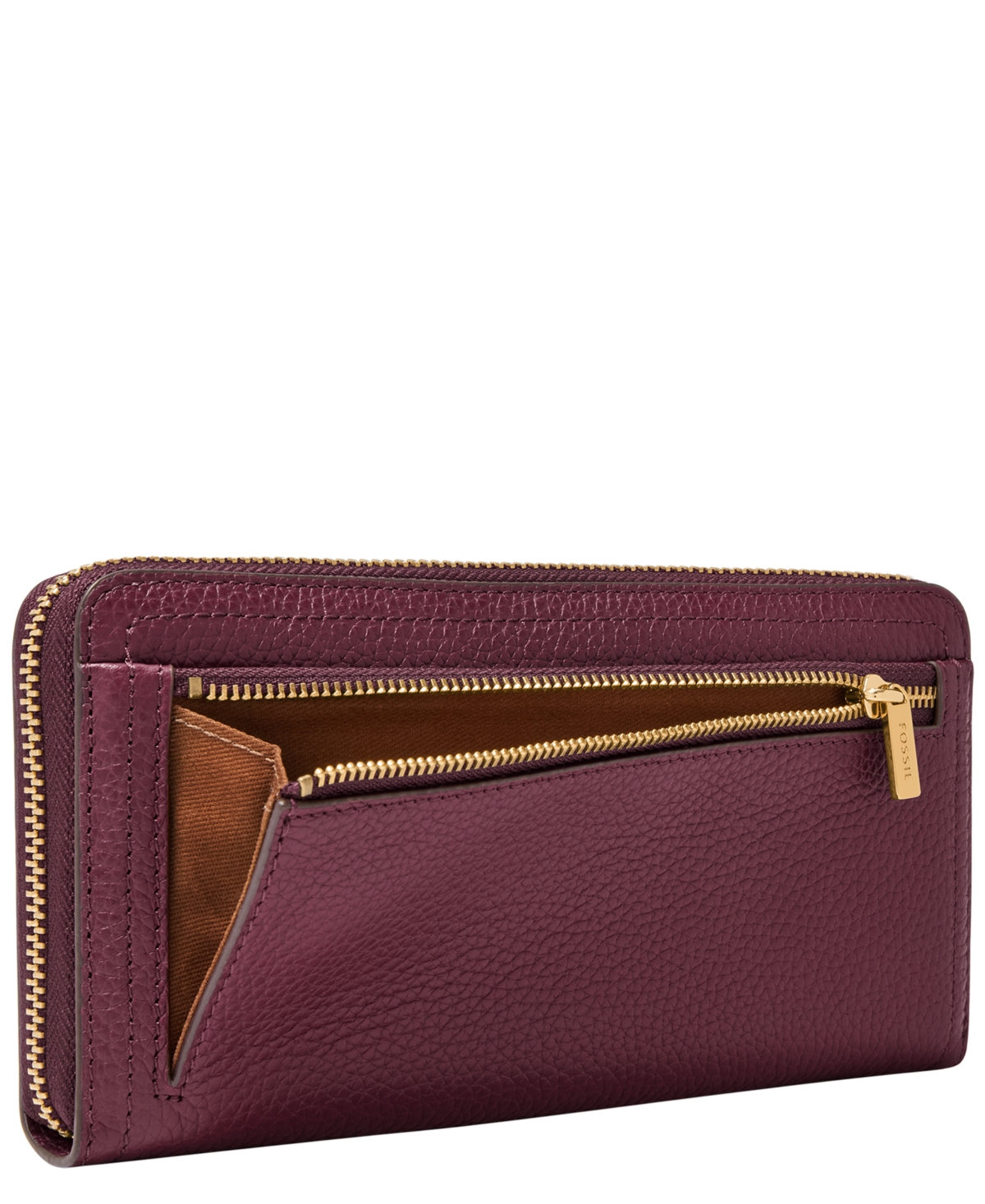 Fossil Logan Rfid Zip Around Clutch Wallet In Purple