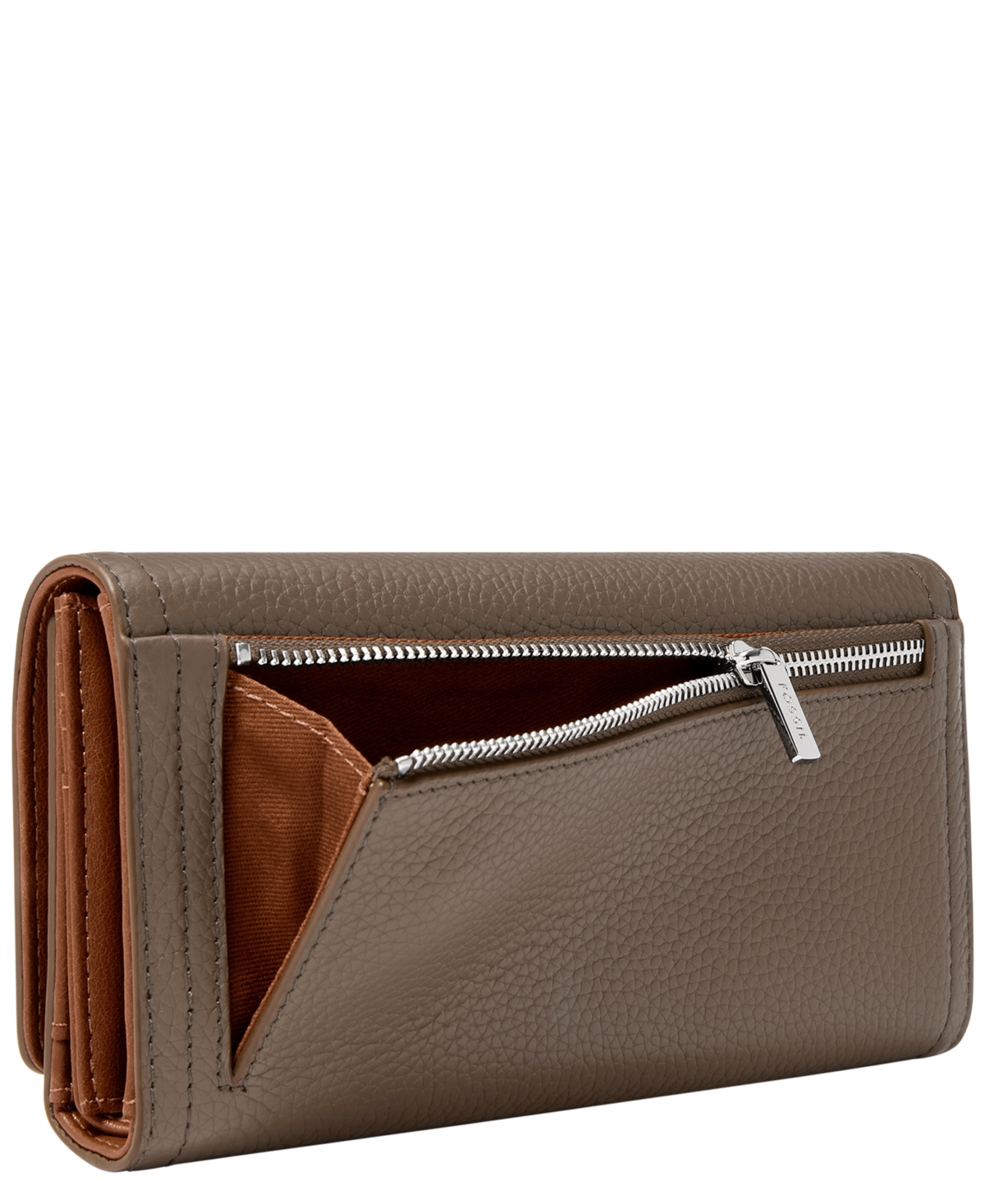 Fossil Logan Rfid Flap Wallet In Gray