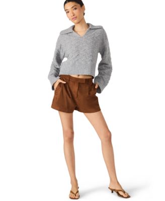 Women's Faux Suede Imelda Pocket Detail Shorts