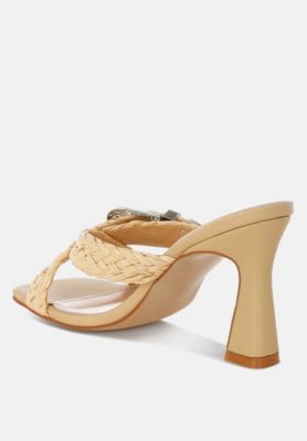 Womens Nimaya Braided Criss-Cross Strap Sandals