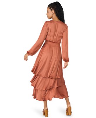 Women's Bei Smocked-Waist Tiered High-Low Dress