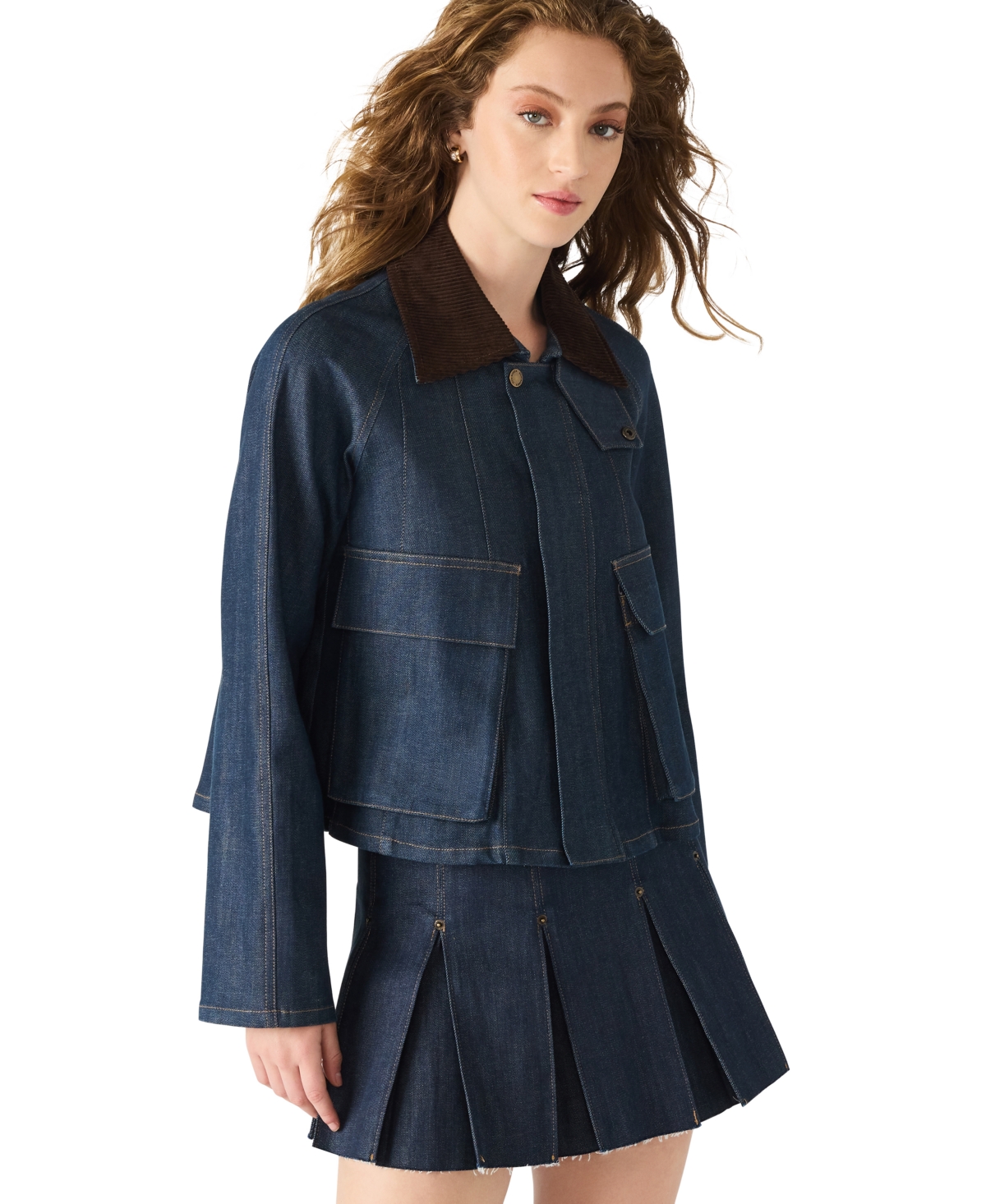 Steve Madden Justina Jacket In Blue