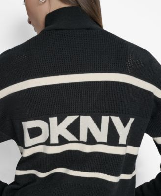 Women's Open Stitch Full Zip Stripe Jacket