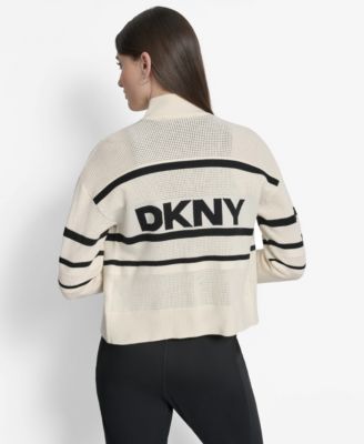 Women's Open Stitch Full Zip Stripe Jacket