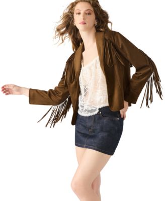 Women's Faux Suede Dallas Collared Jacket