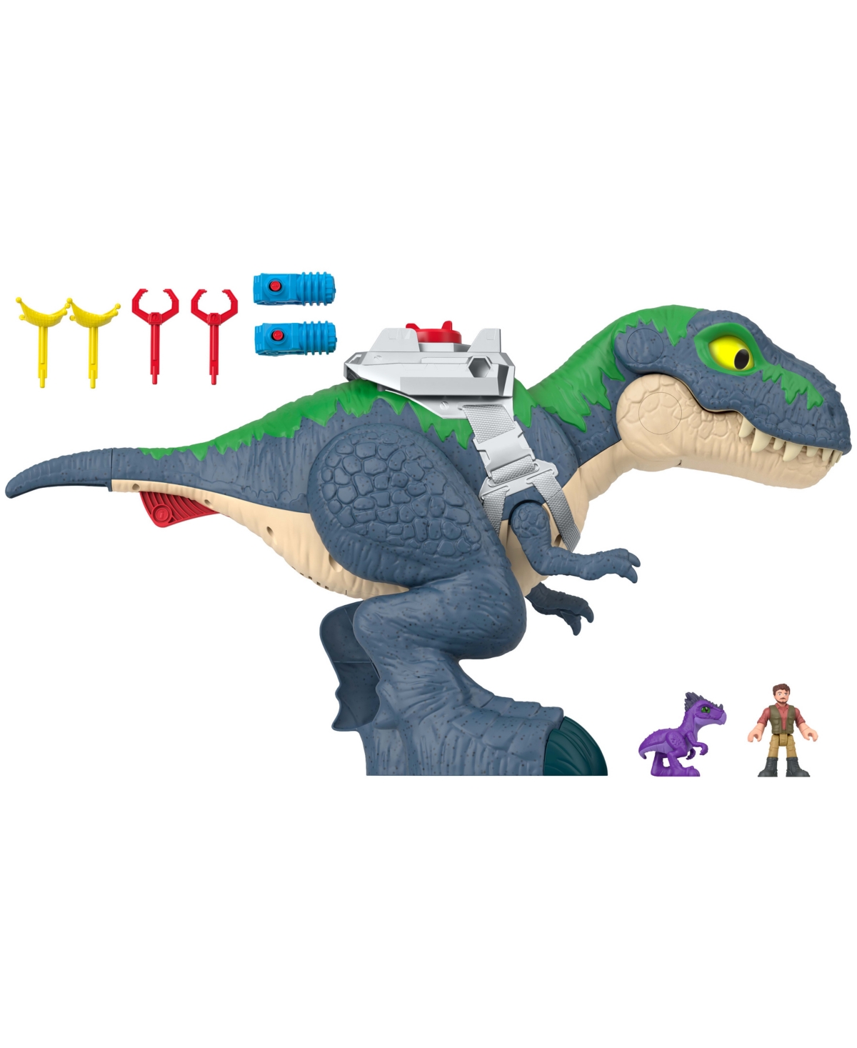 Imaginext Fisher-price Jurassic World Rebirth Ultimate Action Chomp T. Rex Dino Toy And Action Figures In Multi