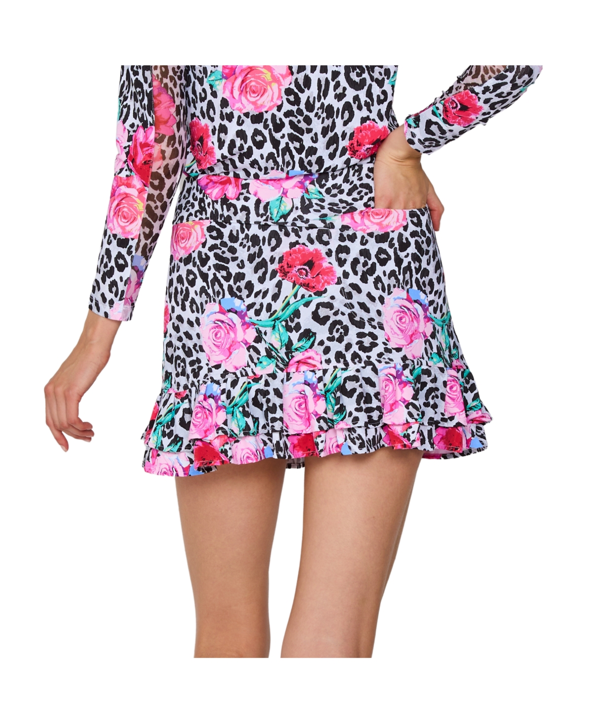G Lifestyle Clothing Women's Double Ruffle Skort