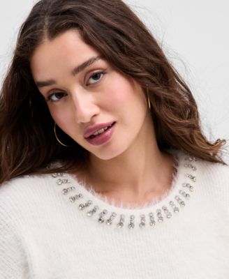 Women's Arisa Rhinestone-Trim Sweater