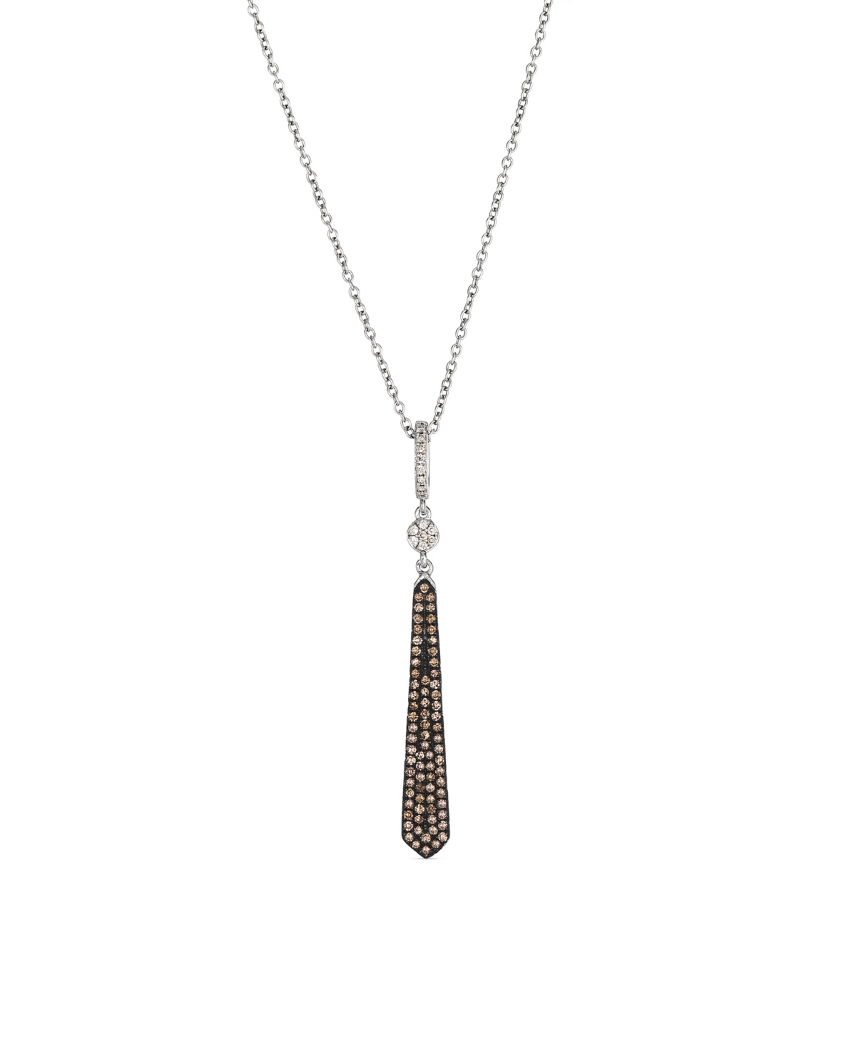 Le Vian Vanilla Diamond (.04 Ct. T.w.) & Nude Diamond (.21ct. T.w.) Bar Pendant Necklace In 14k Vanilla Gold
