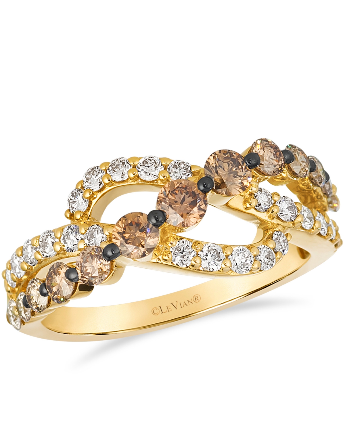 Le Vian Chocolate Ombre Diamond Ring (1.24 Ct. T.w.) In 14k Honey Gold