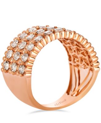 Nude Diamond Ring (2.17 ct. t.w.) in 14K Strawberry Gold