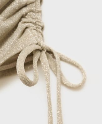 Women's Lurex Cut-Out Gathered Skirt