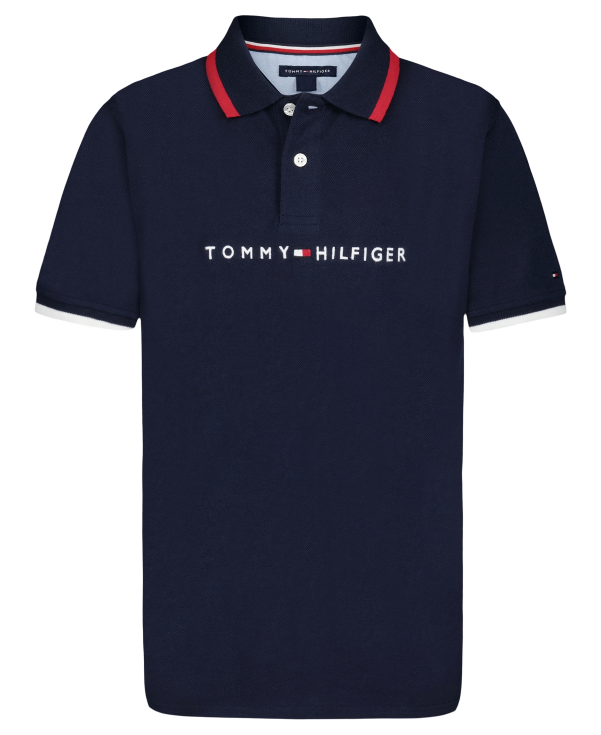 Tommy Hilfiger Little Boys Tomas Embroidered Logo Polo Shirt In Black