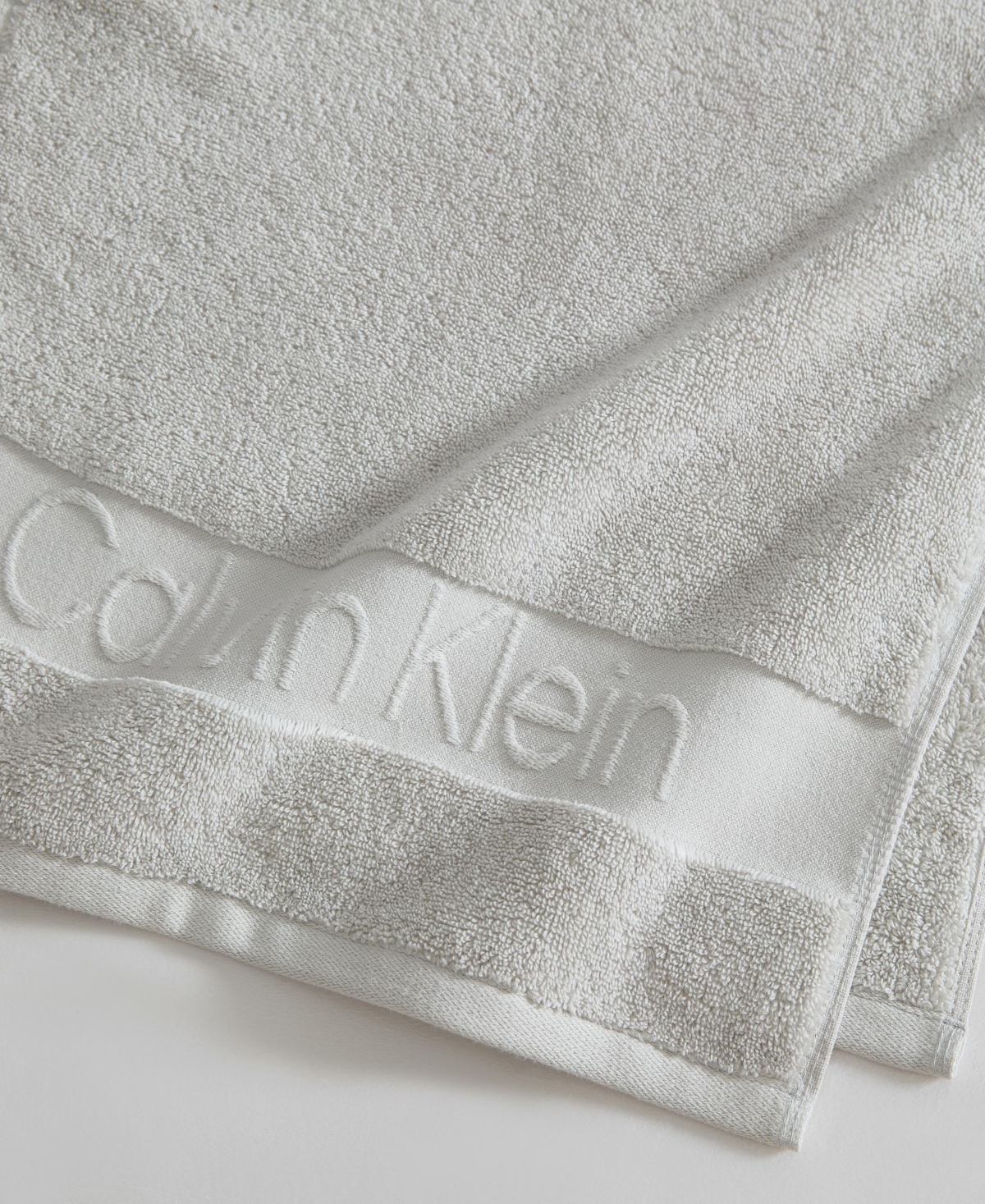 Calvin Klein Iconic Cotton Jacquard Hand Towel, 30" x 16"