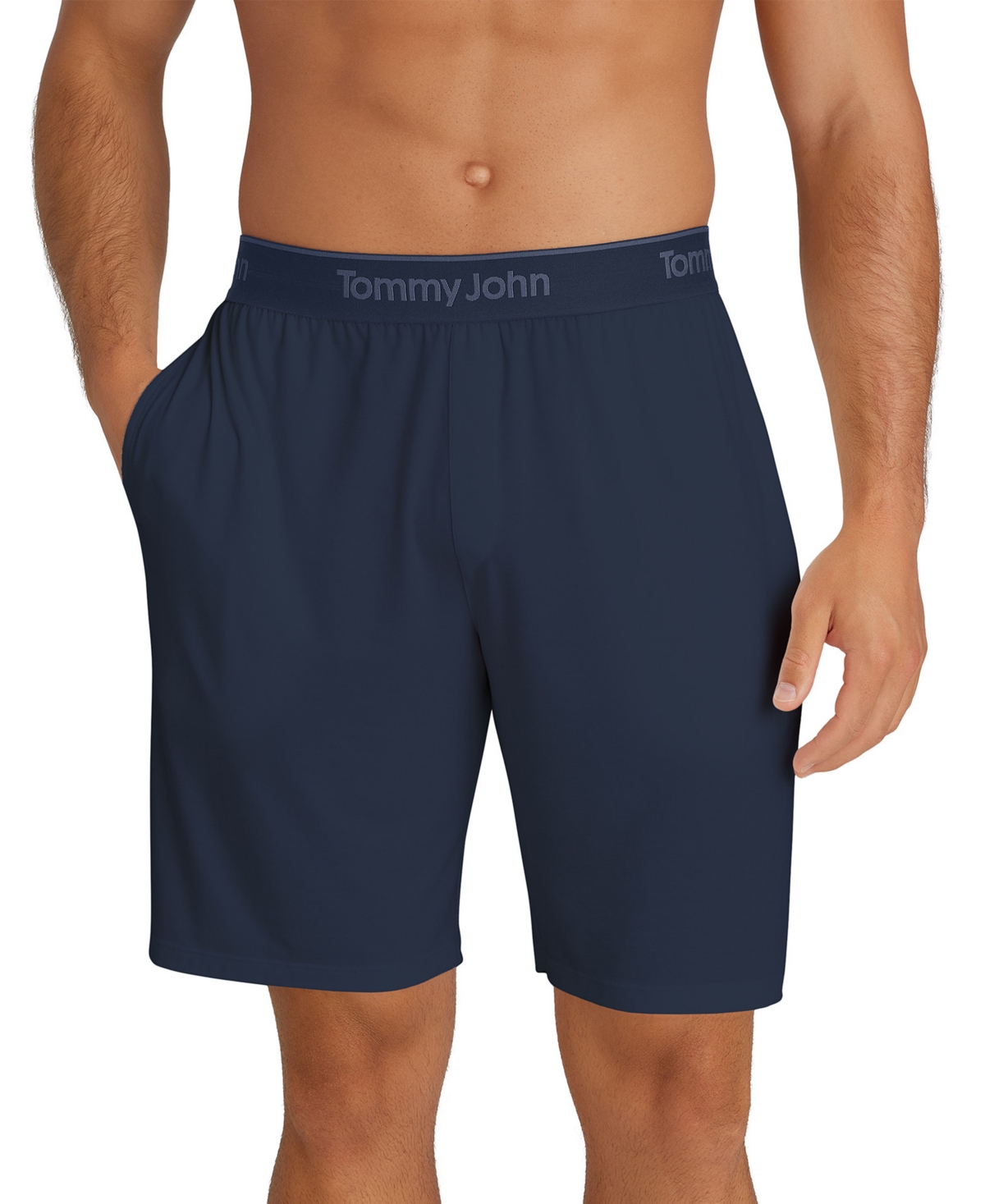 Tommy John Men's Second Skin Mid Rise Sleep Shorts In Blue