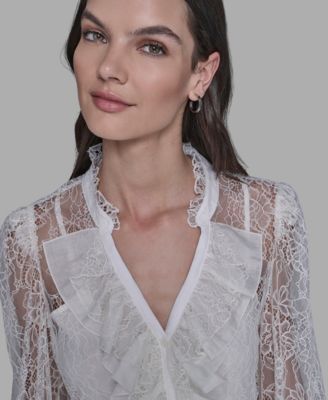 Women's Lace V-Neck Blouse