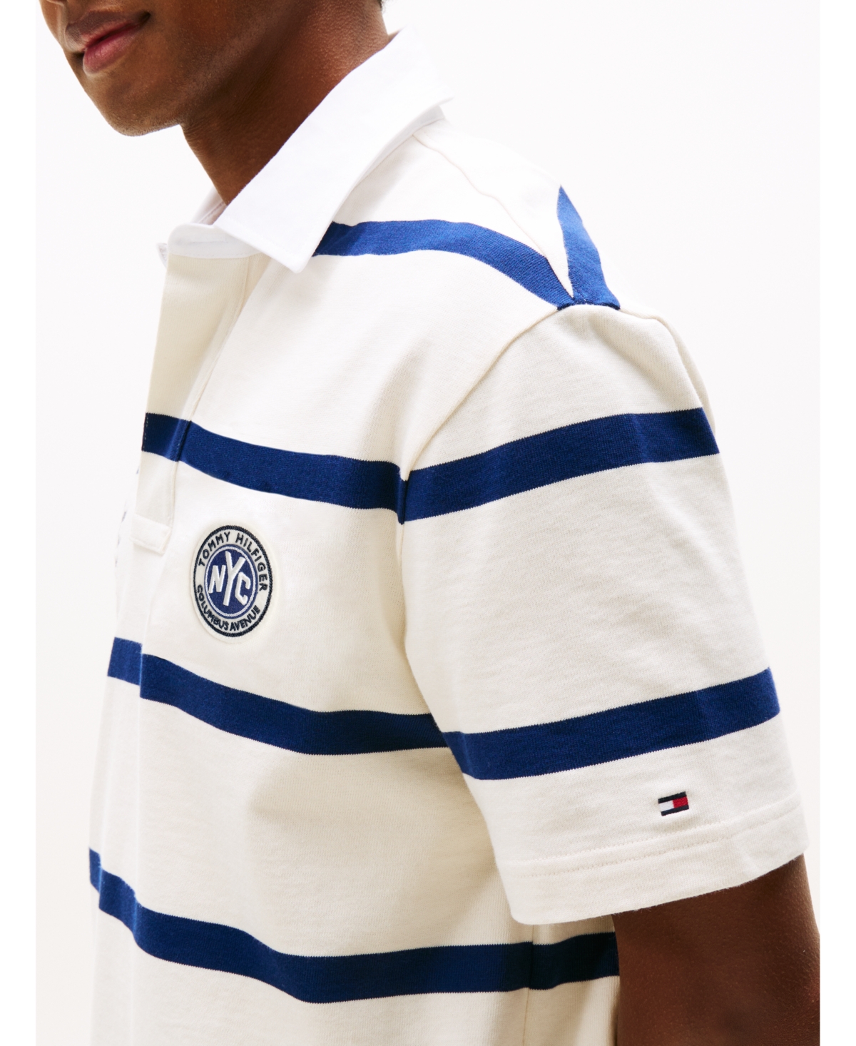 Tommy Hilfiger Men's Classic-Fit Rugby Stripe Logo Polo Shirt
