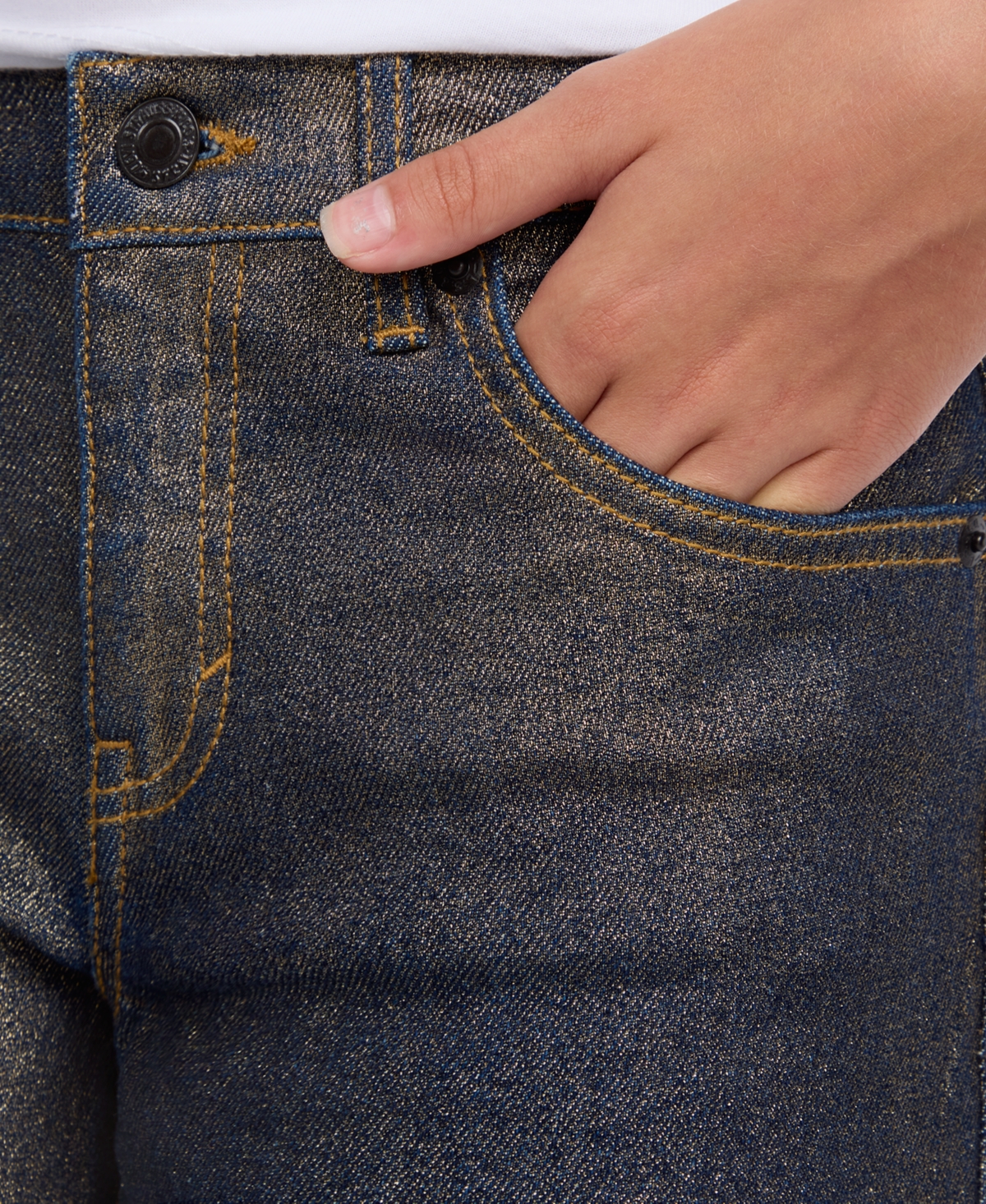 Levi's Big Girls Metallic Wide Leg Jeans