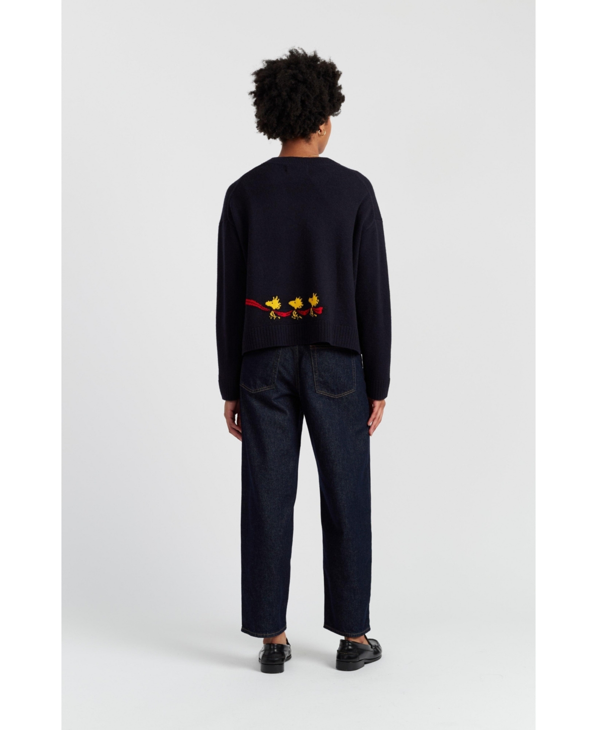 Chinti & Parker Women's Wool-Cashmere Holiday Snoopy Cardigan