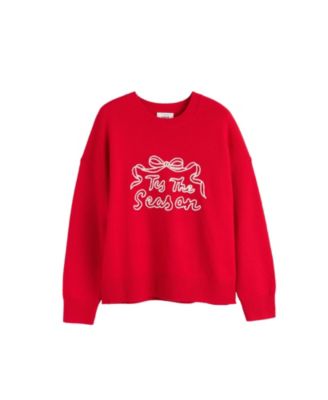 Women's Wool-Cashmere Tis The Season Sweater