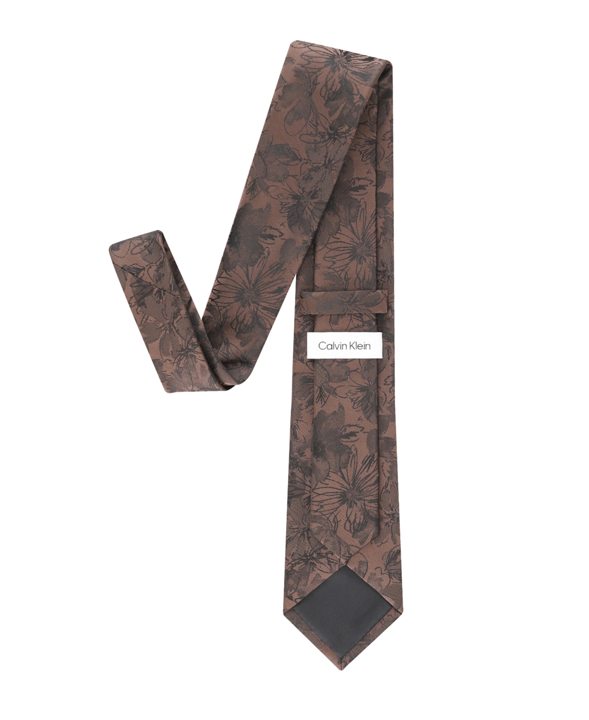 Calvin Klein Men's Maddison Botanical Tie In Brown