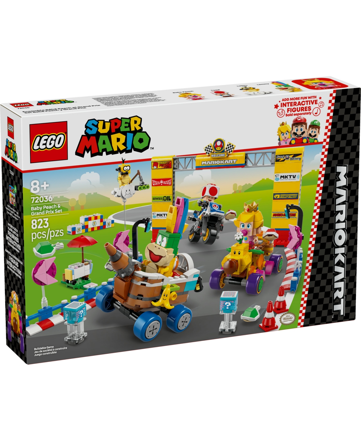 Lego Super Mario Baby Peach Grand Prix Set Racing Toy In Multi