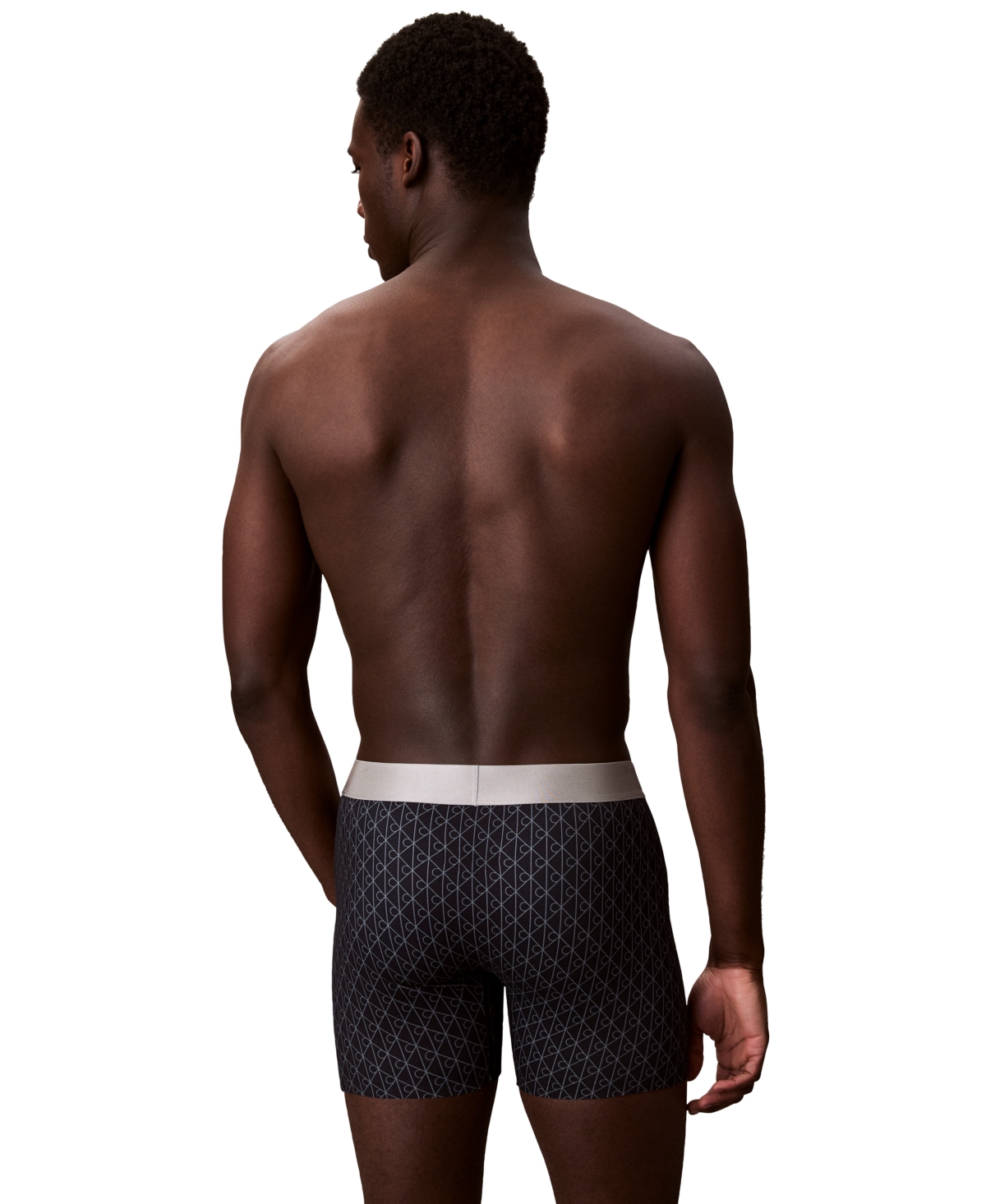 Calvin Klein Men's Brushed Microfiber Stretch Boxer Brief In Gray