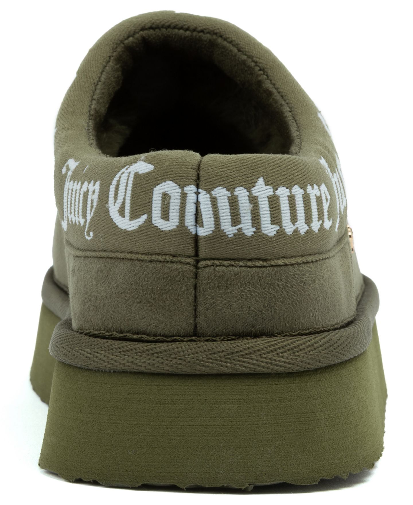 Женские тапочки Juicy Couture Oney Closed Toe Slippers, цвет: Оливковый — фото 3