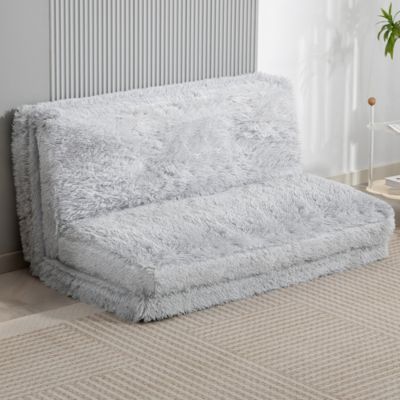 Bean Bag Floor Sofa Bed, Plush Folding Floor Mattress,