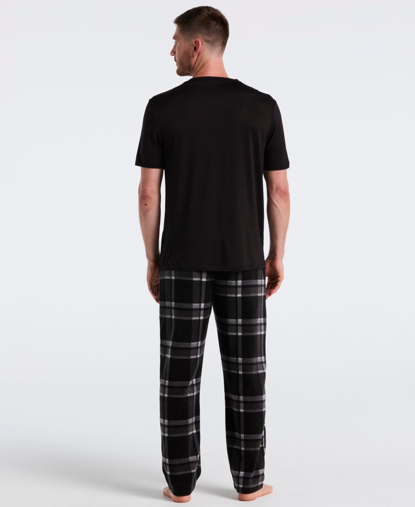 Пижамные брюки Buffalo для мужчин, флис — Perry Ellis Portfolio, цвет: Чёрный — фото 5