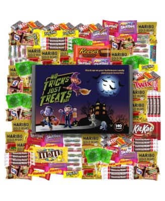 No Tricks, Just Treats Halloween Candy and Chocolate Box Set, 140 Pieces