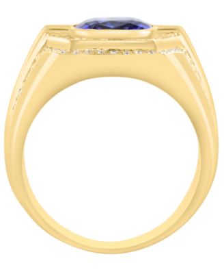 Diamond (3/4 ct. t.w.) and Tanzanite (2-7/8 ct. t.w.) Ring in 14K Gold