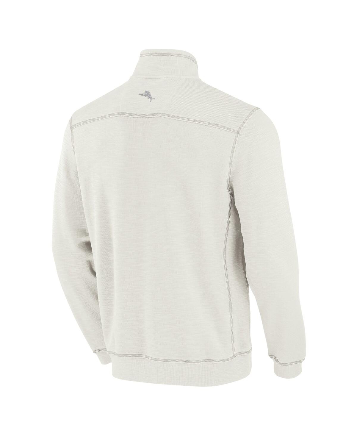 Tommy Bahama Men's Cream Seattle Mariners Sport Tobago Bay Tri-Blend Half-Zip Sweatshirt