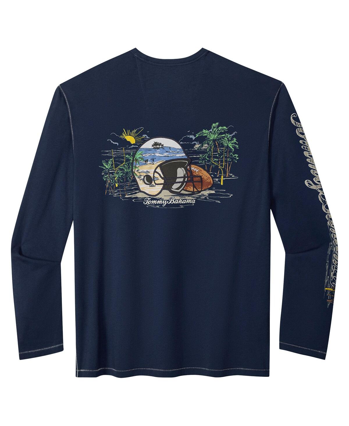 Tommy Bahama Men's Navy Chicago Bears Oasis Endzone Lux Long Sleeve T-Shirt