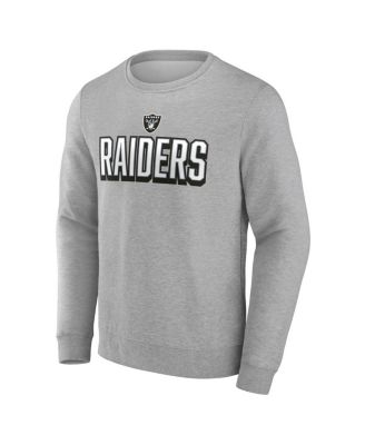 Men's Heather Gray Las Vegas Raiders Bold Move Pullover Sweatshirt