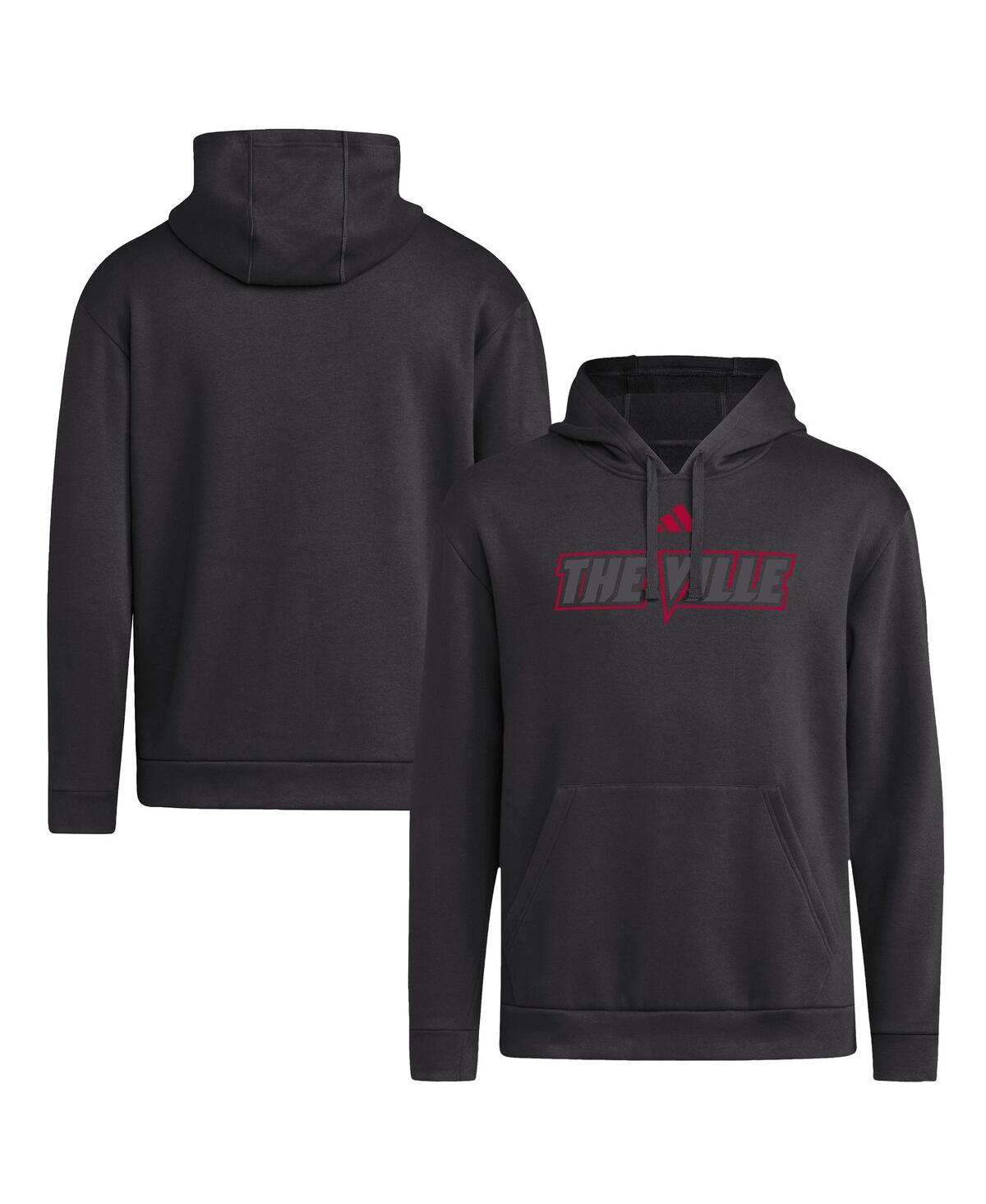 Adidas Men's Black Louisville Cardinals Strategy Fleece Hoodie