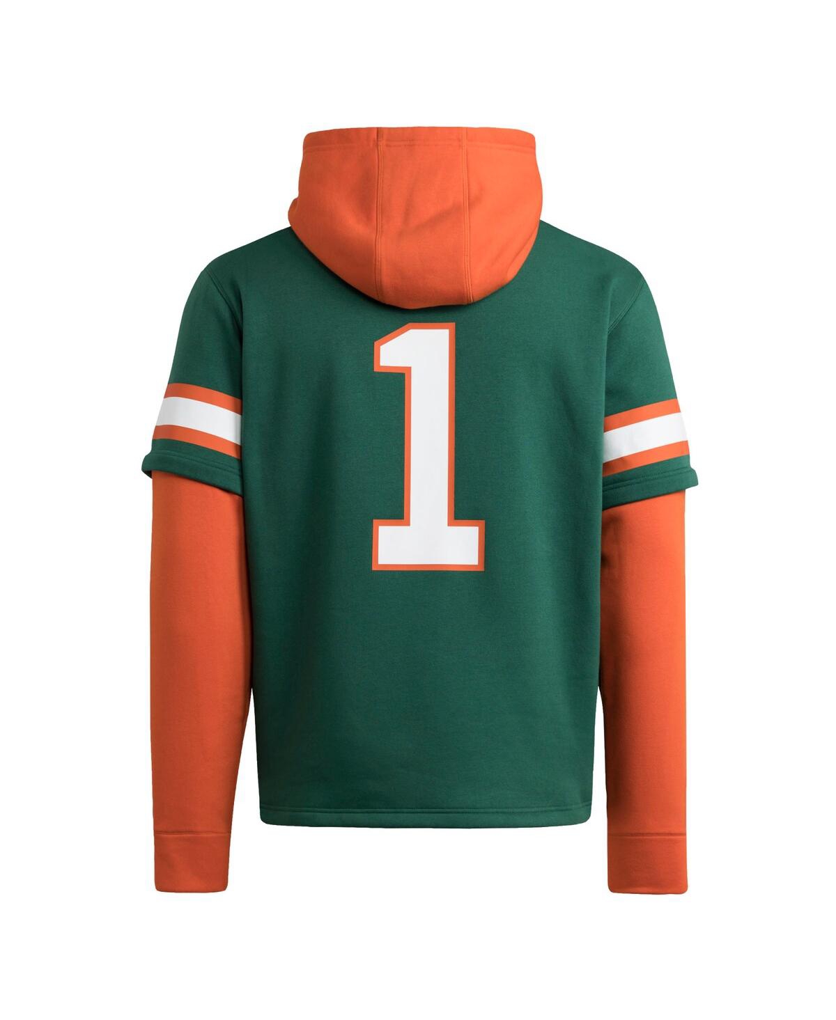 Adidas Men's Green Miami Hurricanes Jersey Pullover Hoodie
