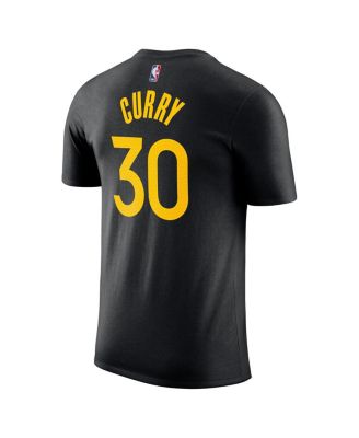 Men's Stephen Curry Black Golden State Warriors Statement Edition Name Number T-Shirt