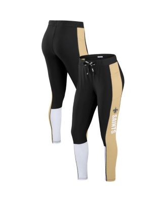Women's Black/Gold New Orleans Saints Color Block Leggings