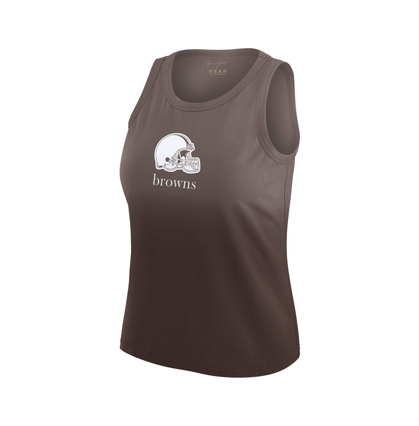 Женский топ WEAR by Erin Andrews x Gracie Hunt Brown Cleveland Browns Ombre — фото 3
