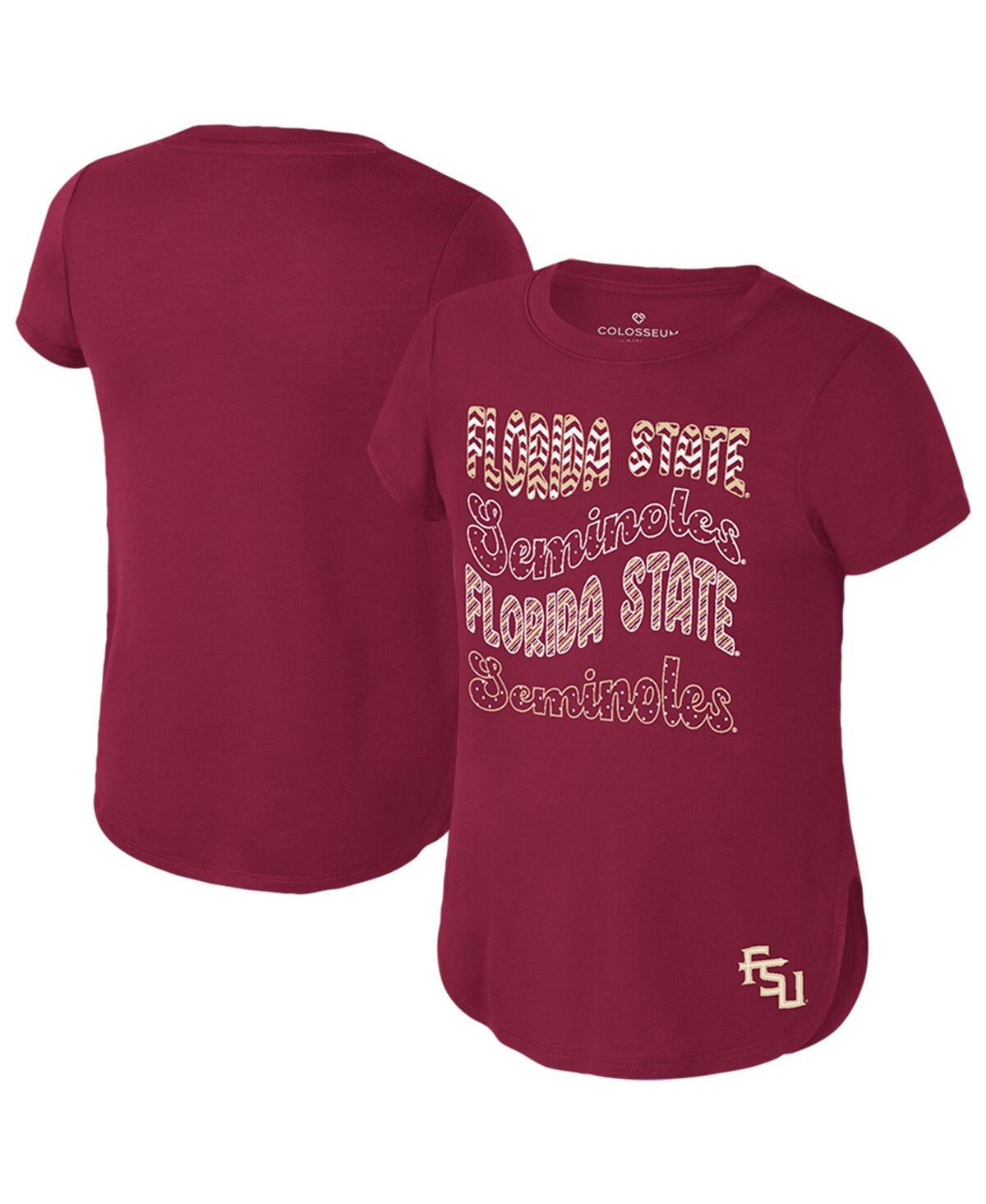 Colosseum Big Boys and Girls Garnet Florida State Seminoles Rogan T-Shirt