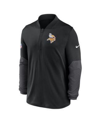 Men's Black Minnesota Vikings Sideline Dri-FIT Half-Zip Pullover Sweatshirt