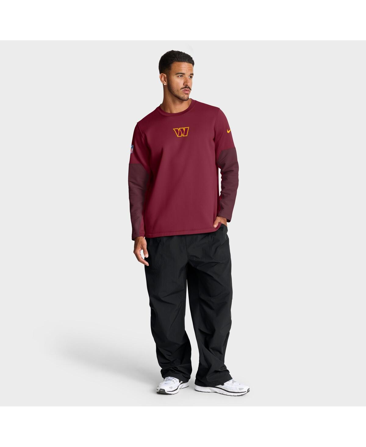 Nike Burgundy Washington Commanders Sideline Scripted To Win Performance Long Sleeve T-shirt In Burgundy