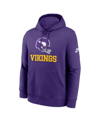 Men's Purple Minnesota Vikings Best Season Rewind Club Pullover Hoodie