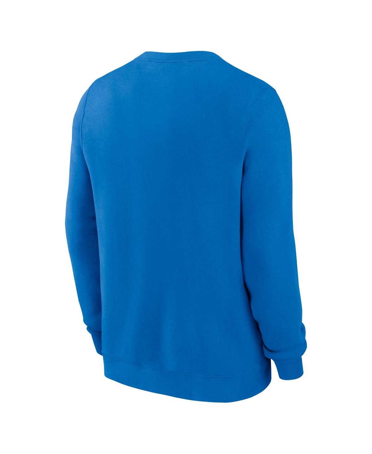 Nike Men's Blue Detroit Lions Primetime Club Fleece Pullover Sweatshirt