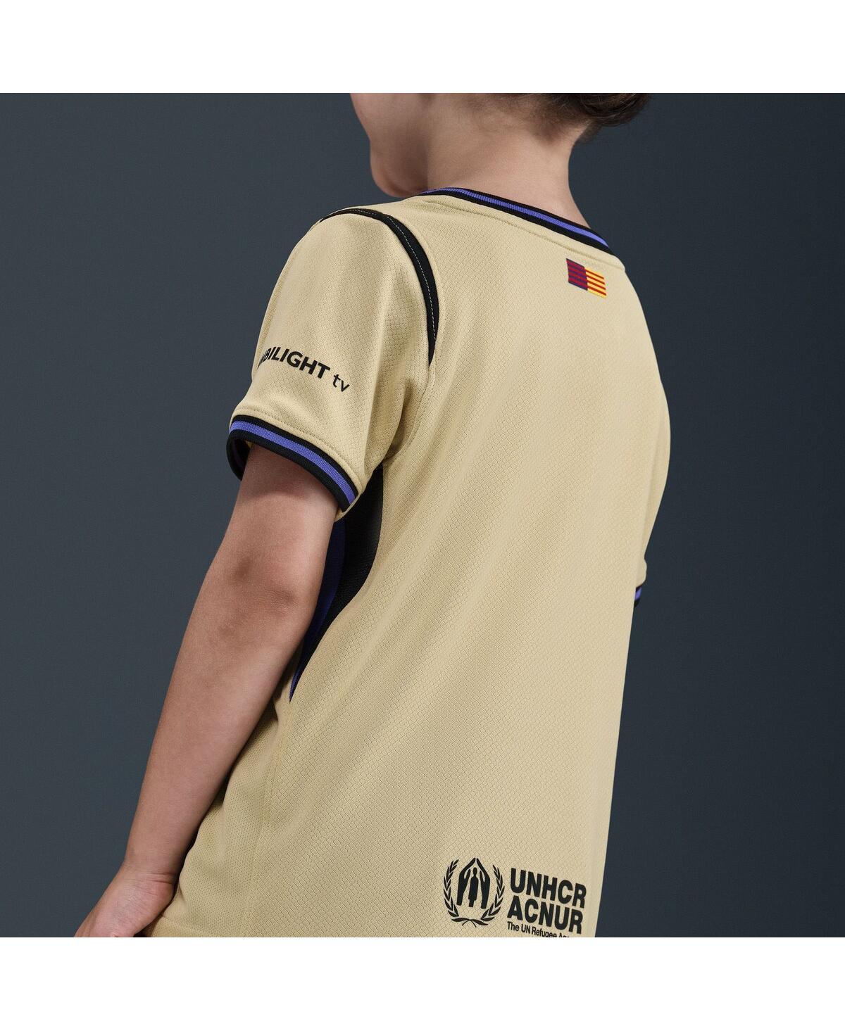 Nike Big Boys And Girls Gold Barcelona 2025/26 Stadium Kit Set In Multi