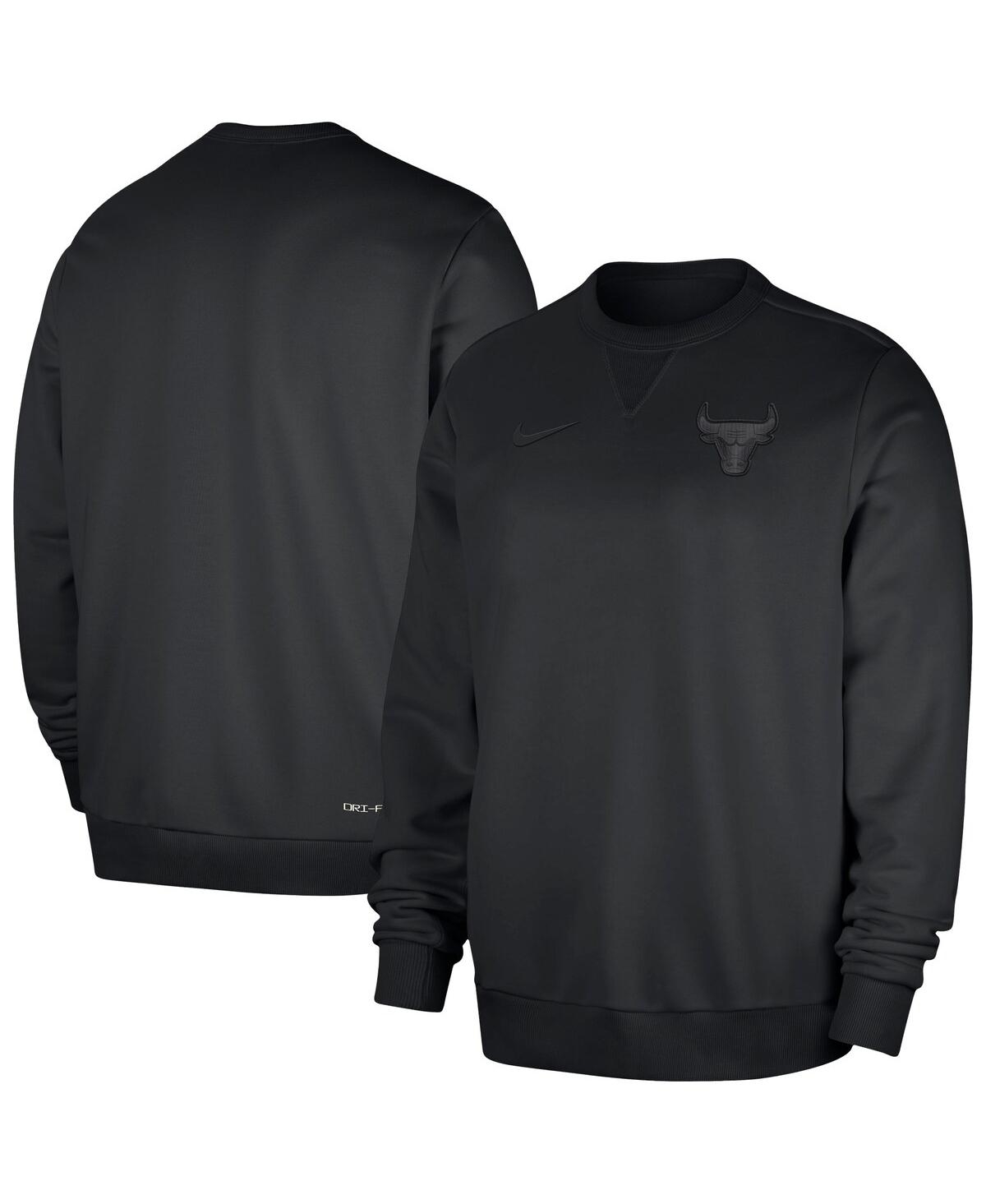 Nike Men's Black Chicago Bulls Authentic Standard Issue Travel Performance Pullover Sweatshirt